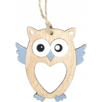 Vánoční dekorace DŘEVĚNÝ ZÁVĚS SOVA MFP