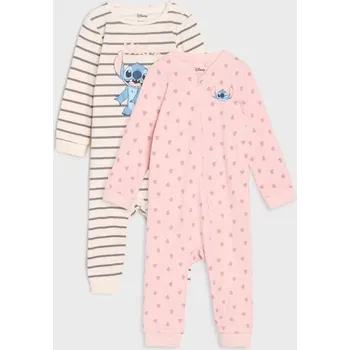 Dívčí spodní prádlo Sinsay - Sada 2 overalů Stitch - růžová - 085EU-39X - 085EU-39X-80
