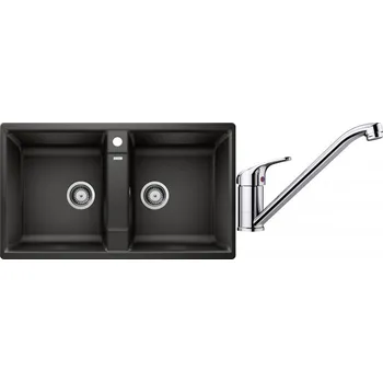 Granitový dřez Set RS Blanco Zia 9+ Blanco Daras (bílá + chrom)