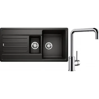 Granitový dřez Set RS Blanco Legra 6 S + Blanco Mili (bílá + chrom)