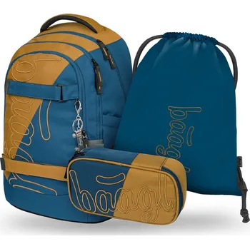 Set školních potřeb Školní batohový 3-dílný set BAAGL SKATE MAX - Duo (batoh, penál, sáček)