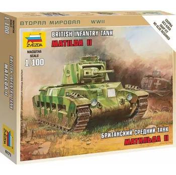 autíčko Tank Matilda II 1:100 Zvezda - stavebnice Tank Matilda II - modelKIT