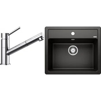 Granitový dřez Set 07-D Blanco Legra 6 + Blanco Kano-S (bílá + chrom)