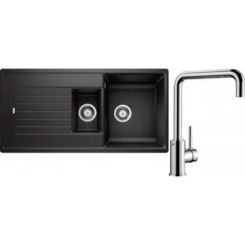 Granitový dřez Set RS Blanco Zia 6 S + Blanco Mili (bílá + chrom)
