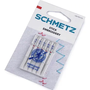 Strojové jehly vyšívací sdružené 75; 90 Schmetz na kartě