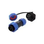 CONNFLY Konektor: kulatý vidlice + zásuvka PIN: 3 5A IP67 500V pájení