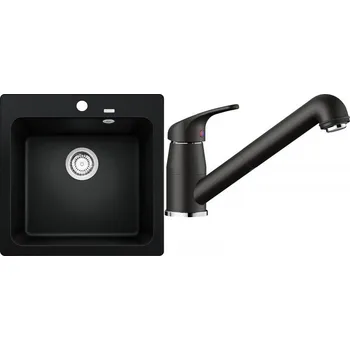 Granitový dřez Set RS Blanco Naya 5+ Blanco Daras-S (bílá + bílá)