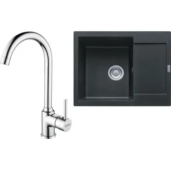 Granitový dřez Set RS Franke Maris MRG 611-62 + Franke FP 9000 (pískový melír + chrom)