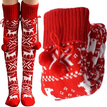 Dámské ponožky Nadkolenky 100% vzorované, univerzální velikost