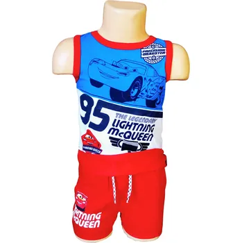 Sun City Chlapecký letní set CARS se šortkami červeno-modrý Červená, Velikost: 98 98
