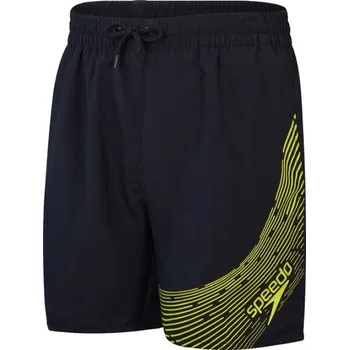 Dětská móda Chlapecké koupací šortky Speedo SPEEDO MEDLEY LOGO 15" M Černá, Žlutá