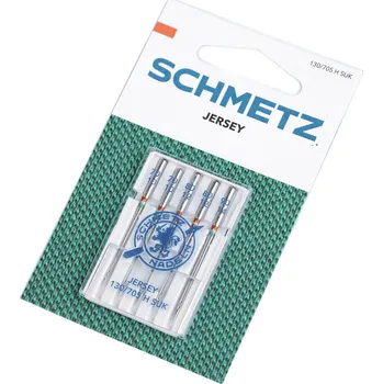 Strojové jehly Jersey sdružené 70; 80; 90 Schmetz na kartě
