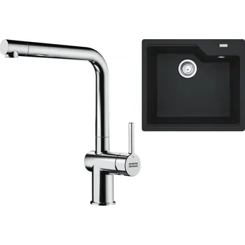 Granitový dřez Set RS Franke UBG 610-56 + Franke FN 6100 Active New (šedý kámen + chrom)