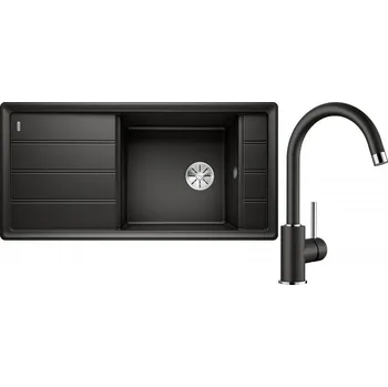 Granitový dřez Set RS Blanco Faron XL 6 S + Blanco Mida (bílá + bílá)