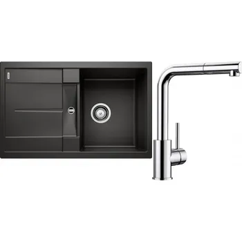 Granitový dřez Set RS Blanco Metra 45 S + Blanco Mila-S (bílá + chrom)