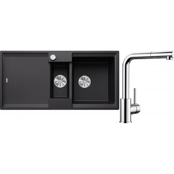 Granitový dřez Set RS Blanco Adira 6 S + Blanco Mila-S (bílá + chrom)