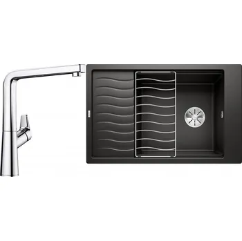 Granitový dřez Set RS Blanco Elon XL 6 S + Blanco Avona (bílá + chrom)