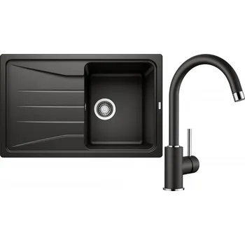 Granitový dřez Set 08-B Blanco Sona 45 S + Blanco Mida (bílá + bílá)