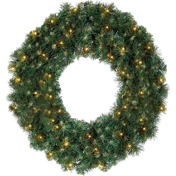 Vánoční dekorace Laalu.cz Věnec Narnie 45 cm s LED OSVĚTLENÍM