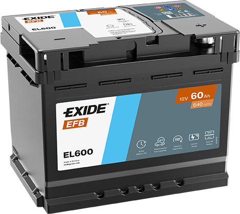 Autobaterie EXIDE EFB 12V 60Ah 640A EL600