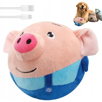 Hračka pro psa TANČÍCÍ PRASÁTKO SKÁKAJÍCÍ PLYŠOVÁ INTERAKTIVNÍ PANENKA HRAČKA PRO PSY