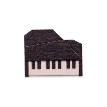 Brož Dřevěná brož Piano Brooch s možností výměny či vrácení do 30 dnů zdarma - BR83
