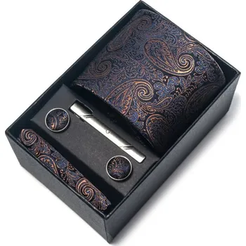 Kravata Kravata Kold | Manžetové knoflíčky | Spona | Kapesníček Černá