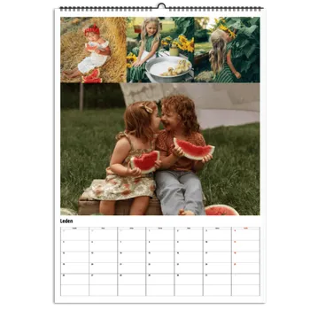 Fotokalendář Kalendář z vlastních fotek levně ve formátu A4 na výšku, Kvalitní tisk, Expresní výroba. Motiv Plánovací