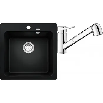 Granitový dřez Set RS Blanco Naya 5 + Blanco Wega-S II (bílá + chrom)