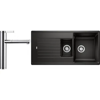 Granitový dřez Set RS Blanco Zia 6 S + Blanco Linee-S (bílá + chrom)