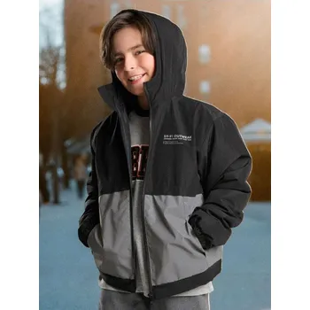 Chlapecká bunda Sinsay - Reflexní bunda s kapucí - šedá - 976DX-09X - 976DX-09X-164