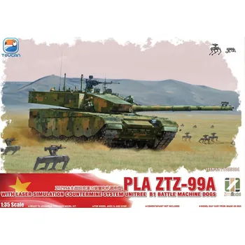 Plastikový model Toucan Model 1/35 ZTZ-99A MBT (WITH LASER SIMULATION COUNTERMINE SYSTEM UNITREE BI BATLE MACHINE DOGS)