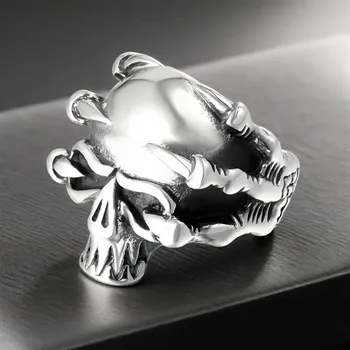 Prsten Prsten lebka - ocelový (20) (Prstýnek lebka (ocel))