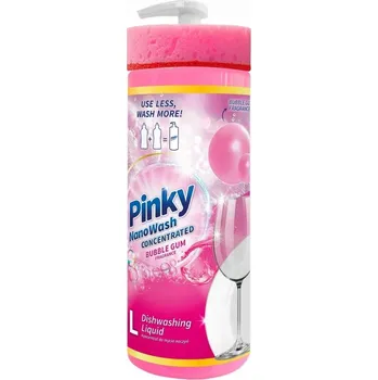 Mycí prostředek Pinky NanoWash Koncentrát, prostředek na mytí nádobí - Bubble Gum 1L