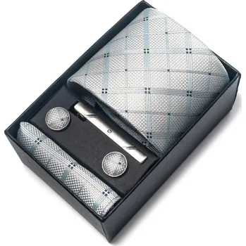 Kravata Kravata Shubby | Manžetové knoflíčky | Spona | Kapesníček Černá