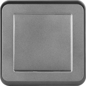 Elektrická zásuvka UNIC Vypínač jednopólový č.1 v rámečku 82mm, plast šedý