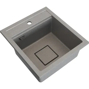 Granitový dřez Gamma Quadro 4550, 1-komorový granitový dřez 450x495x220 mm, béžová, GMA-ZLE000219