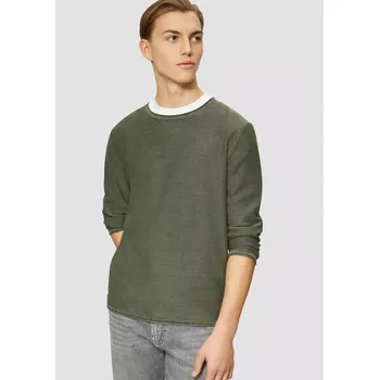 Pánský svetr s.Oliver pánský bavlněný pulovr olivový Velikost: XXL