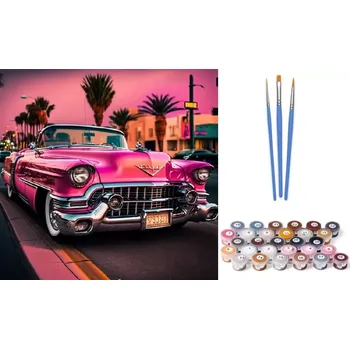 NORIMPEX Růžový sporťák plátno na rámu 40 x 50 cm