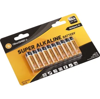 Článková baterie GoGEN Alkalické baterie, SUPER ALKALINE AAA (LR03), blistr 10 ks