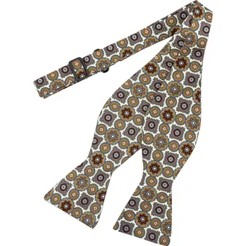 Motýlek Bubibubi Krémový hedvábný vázací motýlek Alba