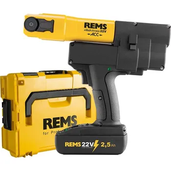 Kleště REMS Kleště lisovací akumulátorové Mini-Press 22 V ACC Basic-Pack, Li-Ion 22 V, 2,5 Ah, L-Boxx, 578014