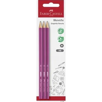 Grafitová tužka FABER-CASTELL Grafitové tužky tradiční školní kancelářské 1111 3 kusy HB