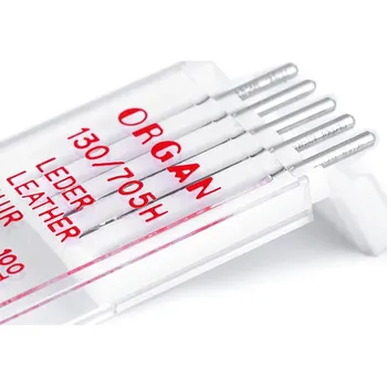 Nástroj na niť a příze Strojové jehly na kůži sdružené 90;100 Organ