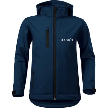 Pracovní kombinéza Softshellová bunda HASIČI - dětská Ne 146 (10 let) Námořní modrá