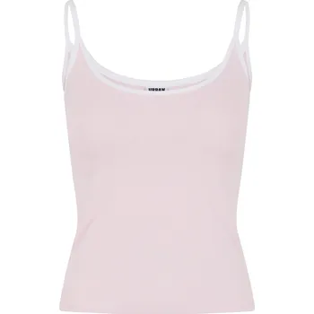 Dámské tílko URBAN CLASSICS TB7485A BLUSHED ROSE/WHITE/WHITE/BLACK 5XL