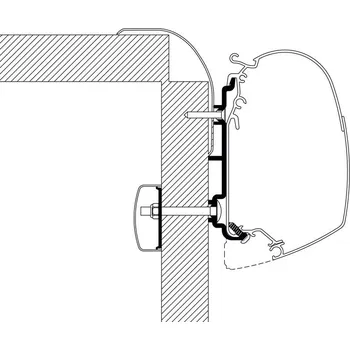 Markýza Adaptér Thule markýza 600cm (centimetry) - adaptér Fiat Frankia