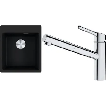 Granitový dřez Set RS Franke MRG 610-39 FTL + Franke FC 3055 Orbit (bílá led + chrom)