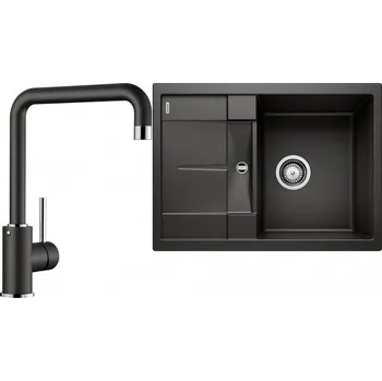 Granitový dřez Set RS Blanco Metra 45 S Compact + Blanco Mili (bílá + bílá)