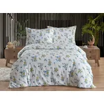 Prodloužené povlečení krep 140x220, 70x90cm Olivie blue